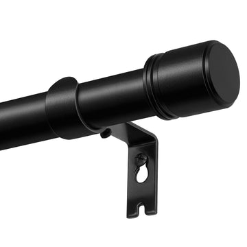 Curtain Rods for Windows 32 to 120 Inches, 1" Dameter, Black