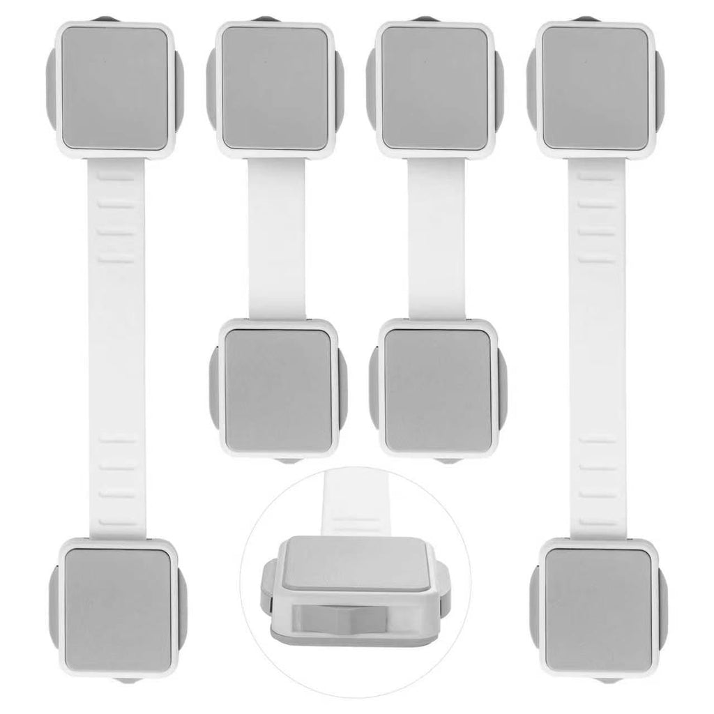 Child Safety Cabinet Locks 4 Pack, No-Drill Drawer, Fridge, Toilet