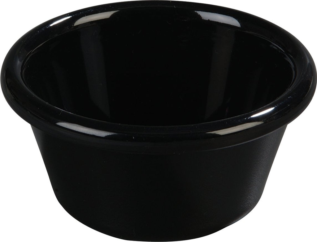 SAN Smooth Fluted Ramekin, 3 oz Capacity, 1.43" Height, Black (Case of 48)