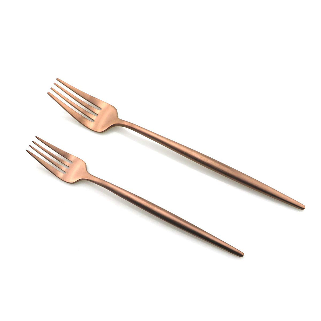 Luxury Silverware Royal Cutlery Set - 24 Piece Flatware Set - Service For 4 18/10 Stainless Steel - Matte Rose Gold