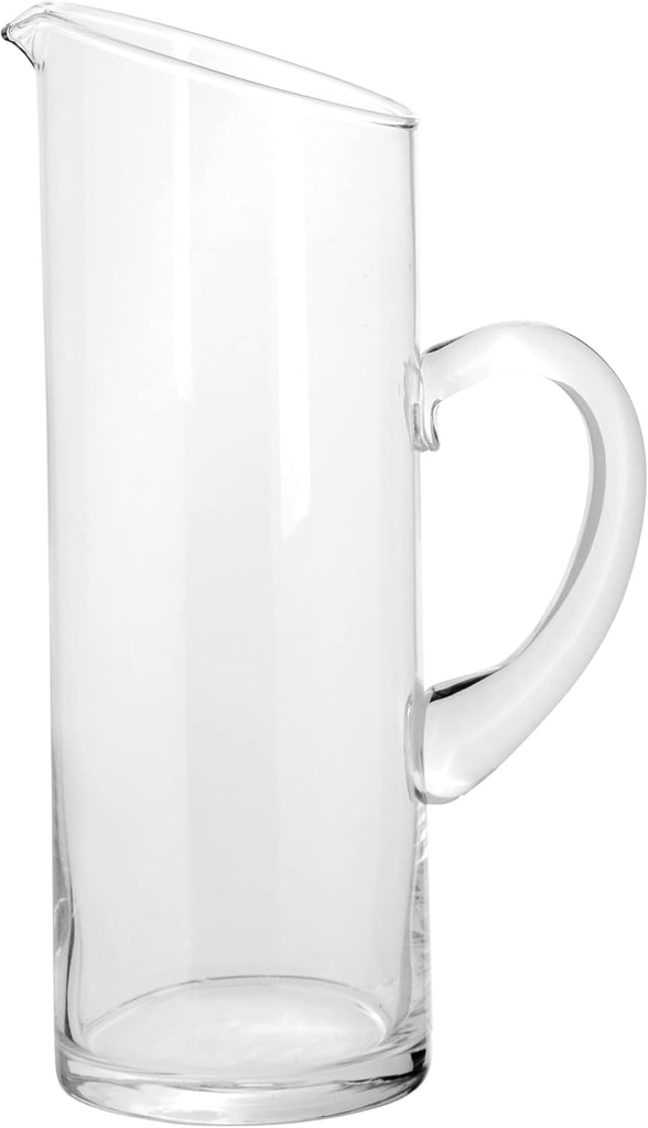 Glass Water Pitcher with Spout - Elegant Serving Carafe for Water, Juice, Sangria, Lemonade, and Cocktails