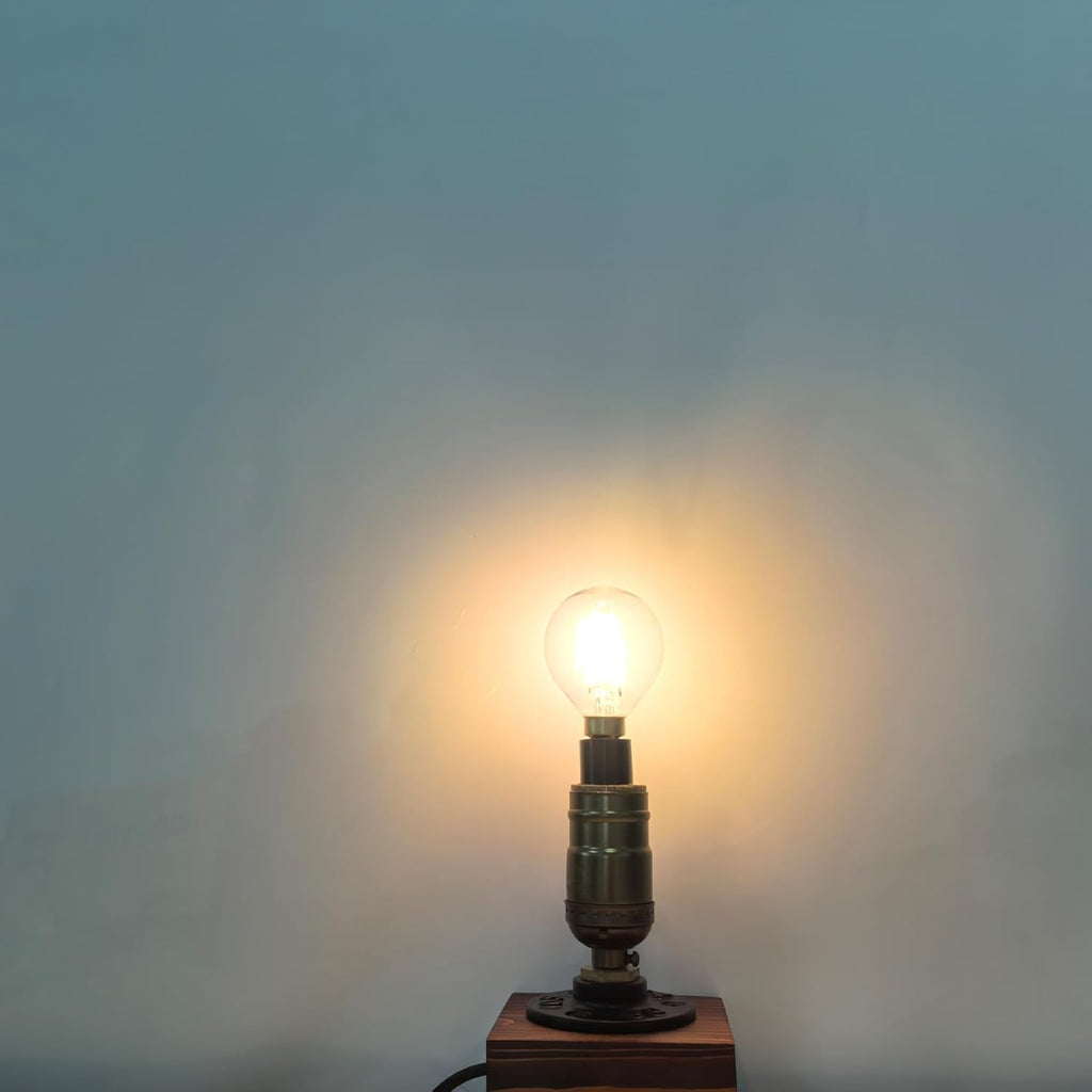 E12 Globe LED Bulb 25 Watt Equivalent Candelabra Base Round Bulb, G16.5 LED 2W Dimmable Warm White 2700K Clear Glass
