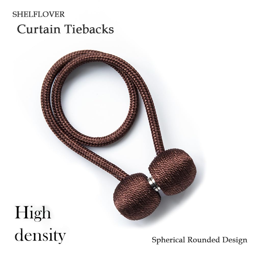 Magnetic Curtain Tiebacks 2pcs, Curtain Buckles Holders Living Room Home Window Treatment Decorative, Thicken