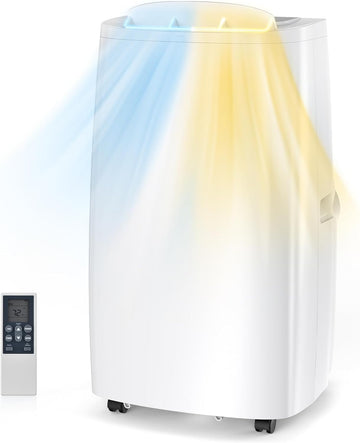 14000 BTU Portable Air Conditioner, 4-in-1 Air Conditioner Portable for Room Up to 700 Sq.Ft. with Remote, Auto Swing
