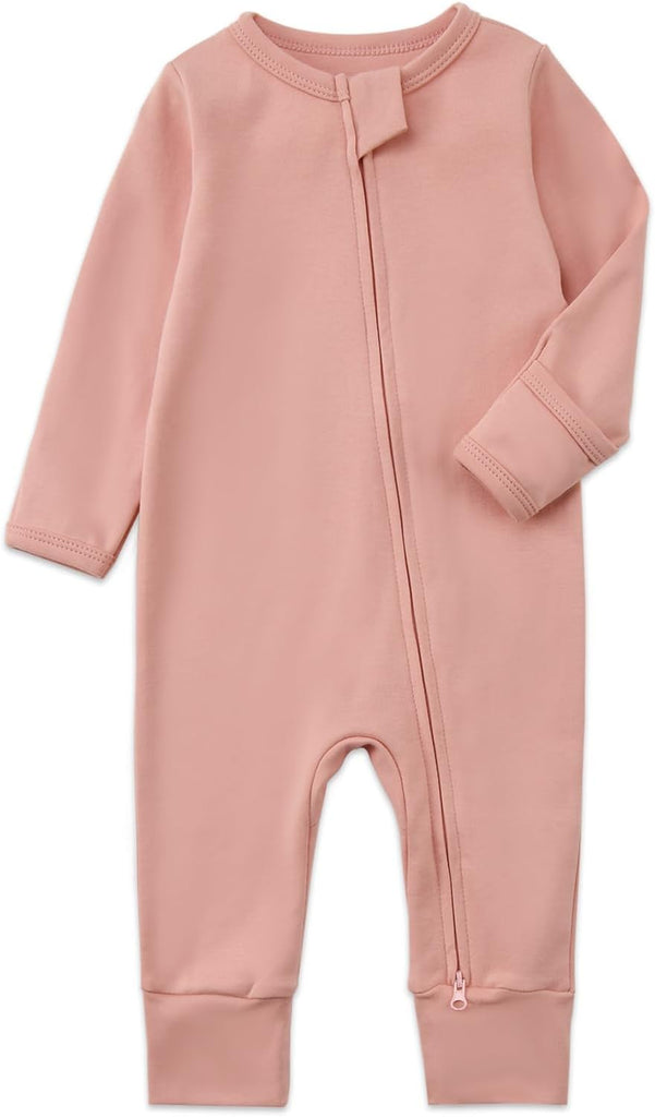 Unisex Organic Cotton Baby Zipper Footless Pajamas