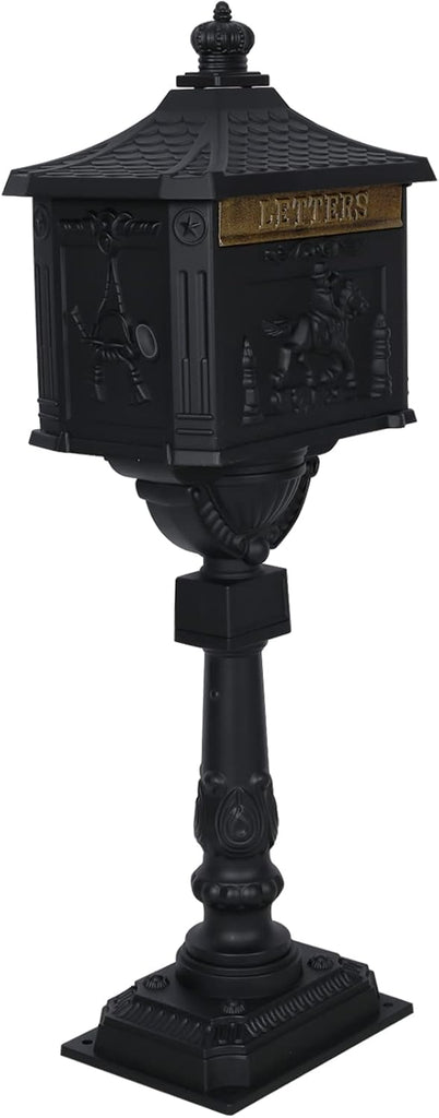 Cast Aluminum Mail Box,Postal Box, Mailbox Aluminum, Heavy Duty Postal Mail Box w/ 2 Keys