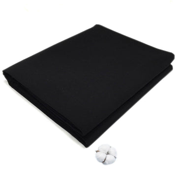 2 Yard Solid Color Fabric, 57 inch Wide, 100% Cotton Fabric by The Yard for Quilting Sewing Crafting (Black)