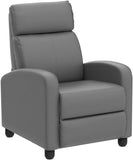 Padded Seat Recliner Chair Set of 2 Single Sofa Recliner for Living Room PU Leather Upholstered Reclining Chair Home