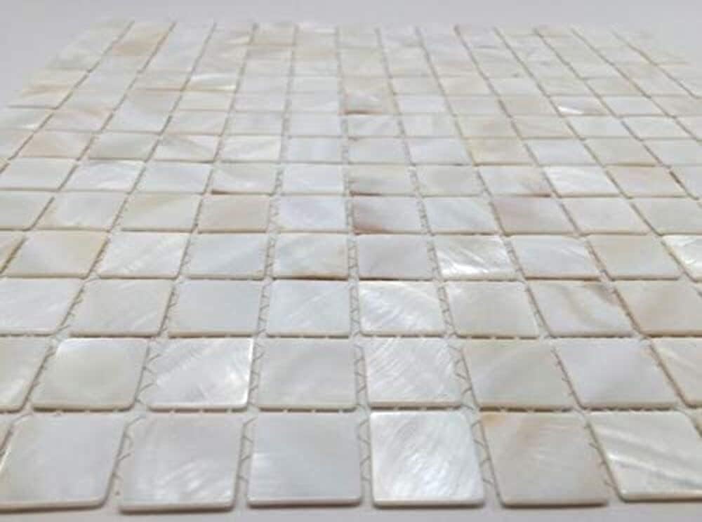Square Seashell Mother of Pearl Mosaic Tile Kitchen Wall Spa Shower Backsplash Tile (Box of 5 Sheets)