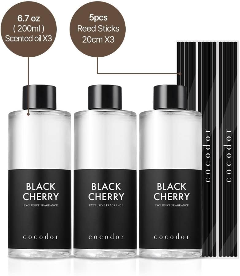 Reed Diffuser Oil Refill/Lemon Eucalyptus /6.7oz / 3 Pack/Home Fragrance, Scented Oils, Oils for Reed - Set of 3