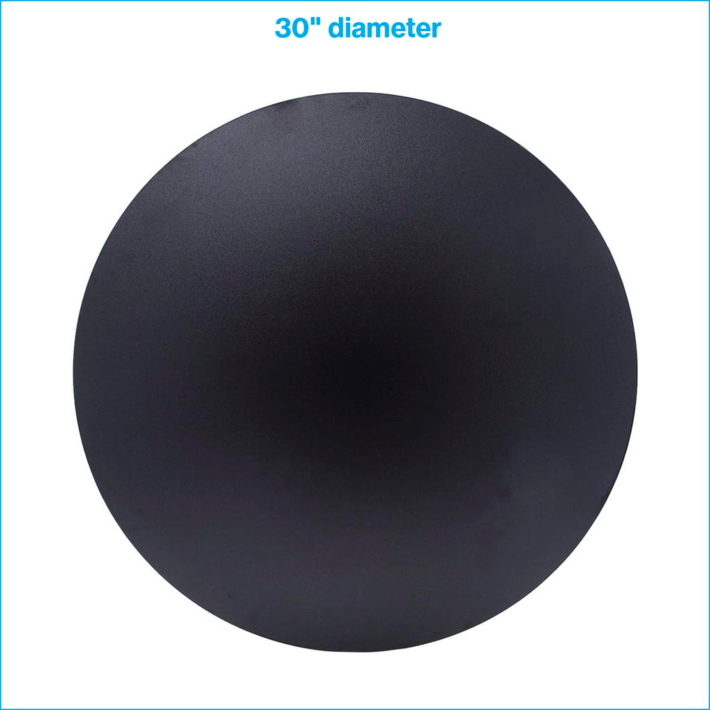 Round Black Wood Clothing Rack Topper (30 in Diameter)