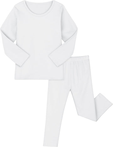Baby Toddler Boys Girls Cotton Long Sleeve Shirt and Legging Set Kids Ribbed Basic Pant Piece for Daily Life