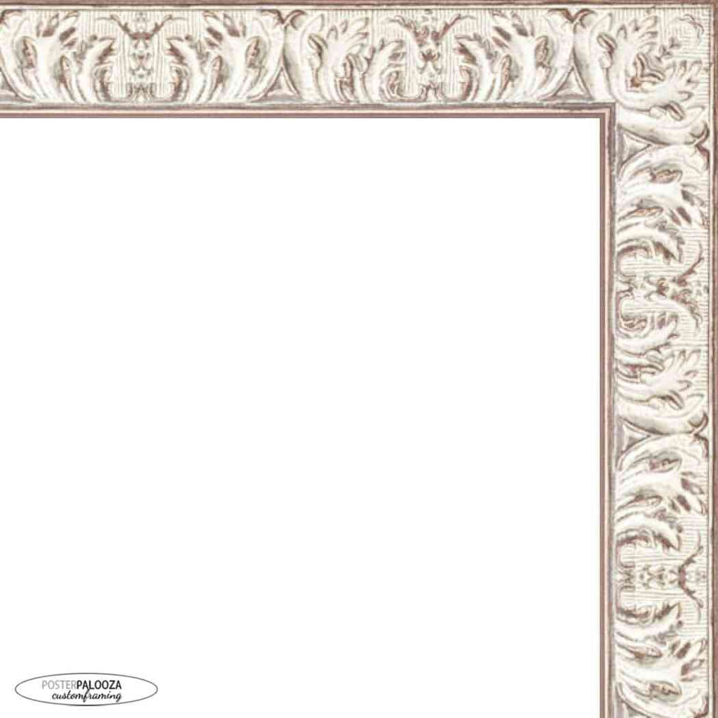 23x23 Frame Gold Ornate Whitewashed Wood Picture Square Frame - Picture Frame Includes UV Acrylic, Foam Board
