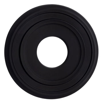12" PU Black Ceiling Medallion for Light Fixture Fan Cover Plate