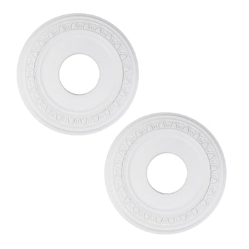 2PCS White Decorative Ceiling Medallion, 12.4" OD x 3.94" ID