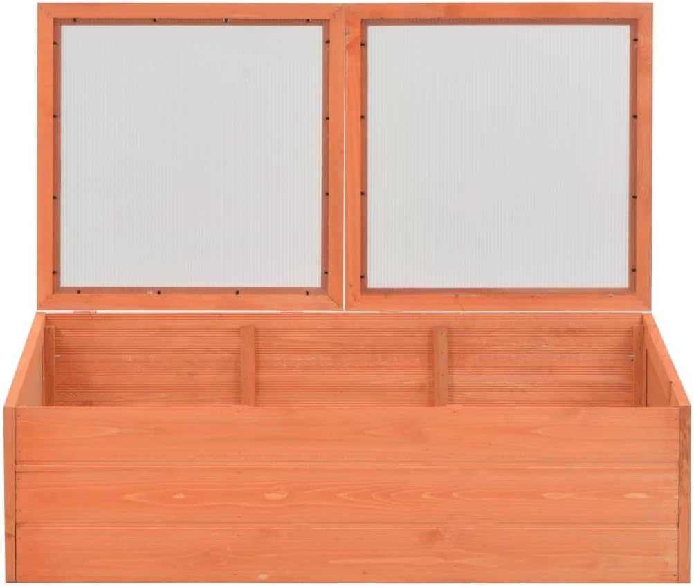 Greenhouse Wood 39.4"x19.7"x13.4",Wood Cold Frame Greenhouse,Garden Portable Mini Greenhouse Cabinet, Raised Flower