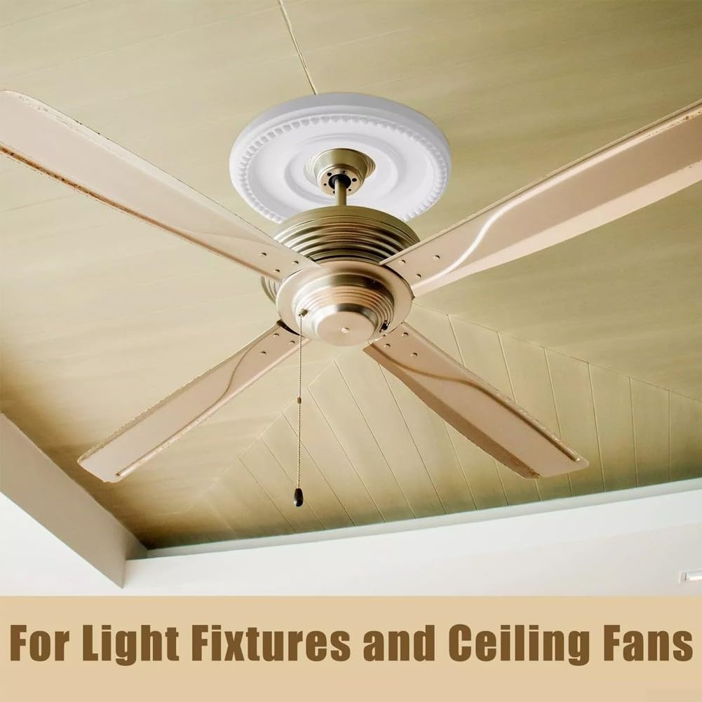 PU Split Ceiling Medallion 315mm Round Medallions Ornament for Chandelier Fan Light Fixture Living Room Bedroom