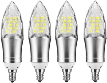 E12 LED Candelabra LED Bulbs 12W,12W Daylight White 6000K LED Candle Bulbs,Incandescent 80-100W Bulb Equivalent,E12