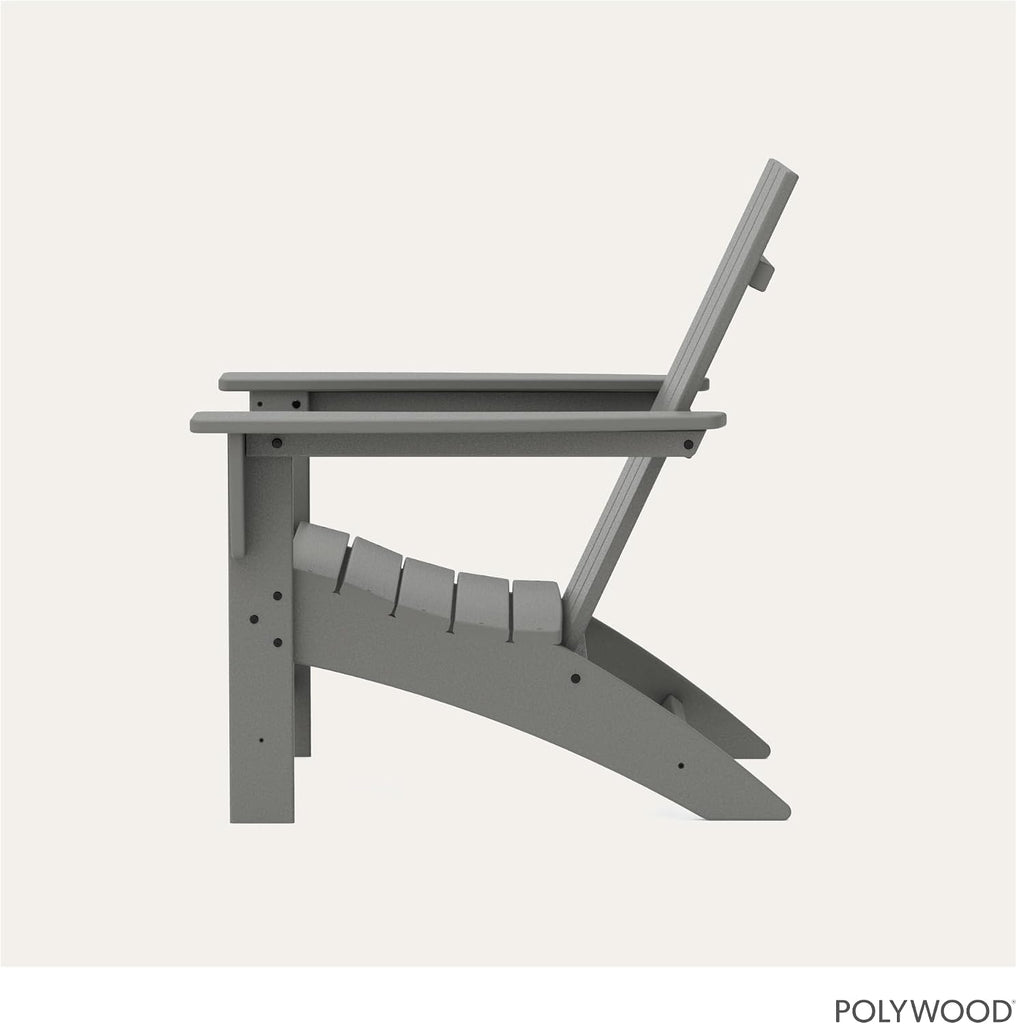 Modern Adirondack Chair - All-Weather Outdoor Lawn Adirondack Chairs - HDPE, Fade-Resistant & Durable Outdoor