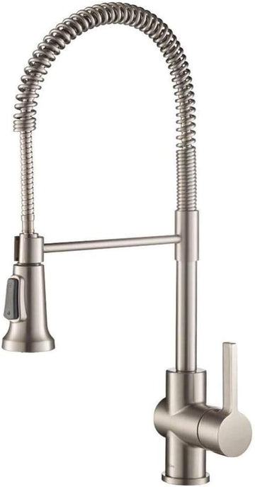 Spot Free Stainless Steel Pre-Rinse Kitchen Faucet KPF-1690SFS | Heavy-duty open coil spring spout, 3-function with