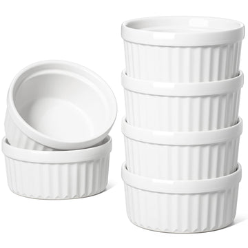 4 OZ Oven Safe, Set of 6, White