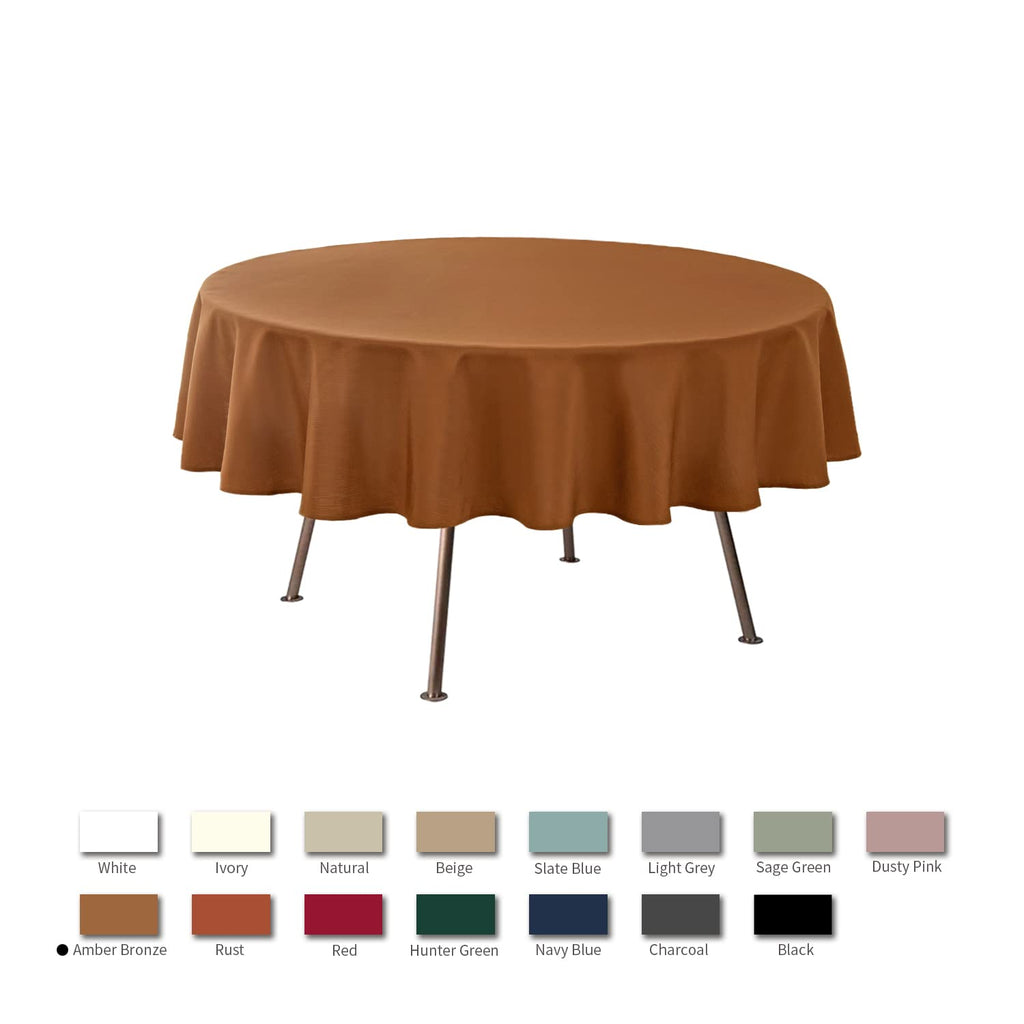 Fall Tablecloth Linen Looking Texture Stain Resistant Waterproof Anti-Shrink Spillproof Washable Soft Table Cloth