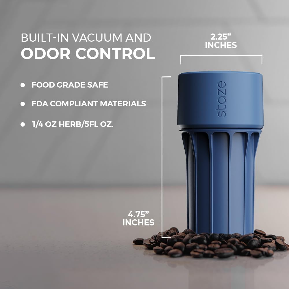 Air Tight Smell Proof Container (148ml) - Vacuum Seal Jar, Waterproof Food Storage Canister, Portable Small Smell