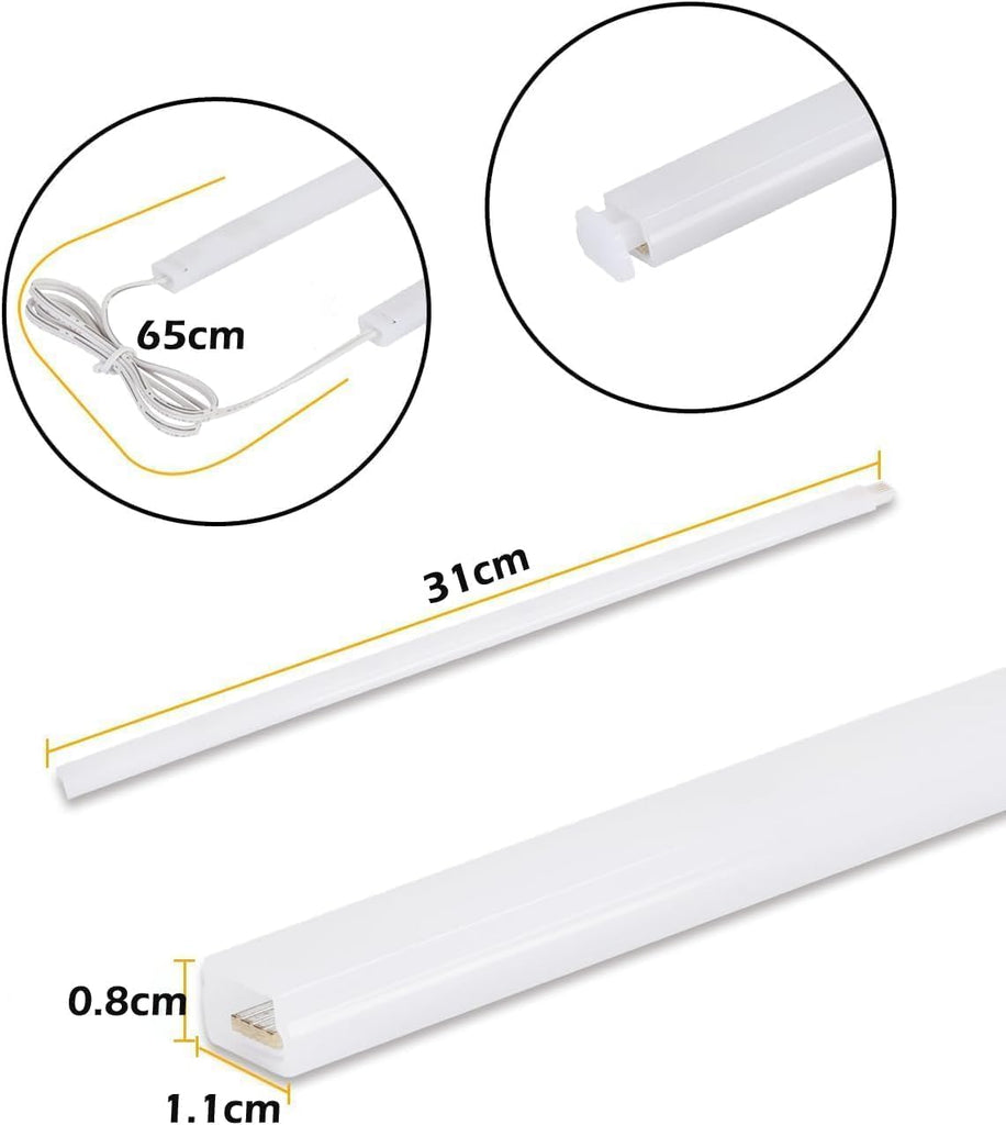 Linkable Under Cabinet Lighting, 12" LED Shelf Light Bars