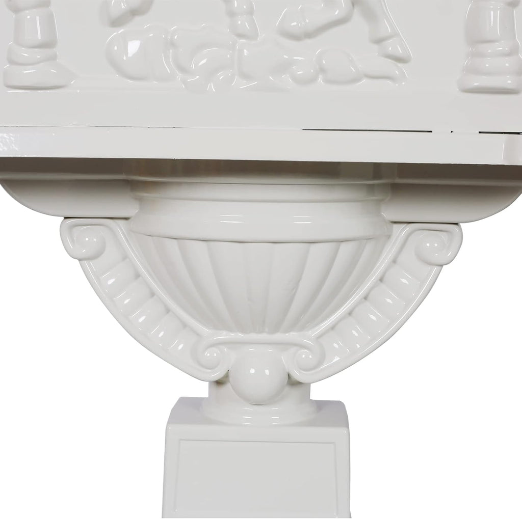 Classic White Cast Aluminum Mailbox & Postal Box