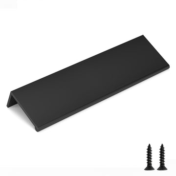 10 Pack 5in Black Finger Edge Pulls Handles