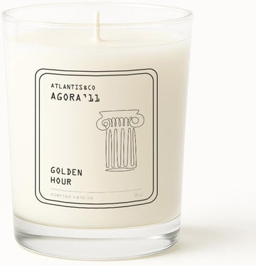 Golden Hour Scented Candle, 8oz Jar with Long-Lasting Burn, Giftable, Holidays,Birthdays - Set of 8