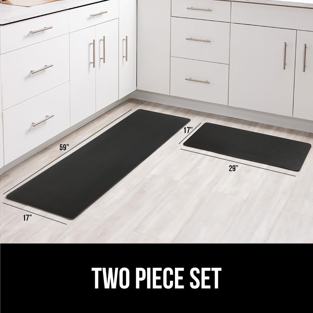 Comfortable Cushioned Kitchen Mats for Floor, 1/2 Inch Thick Ergonomic Standing Desk Anti Fatigue Mat, Waterproof and