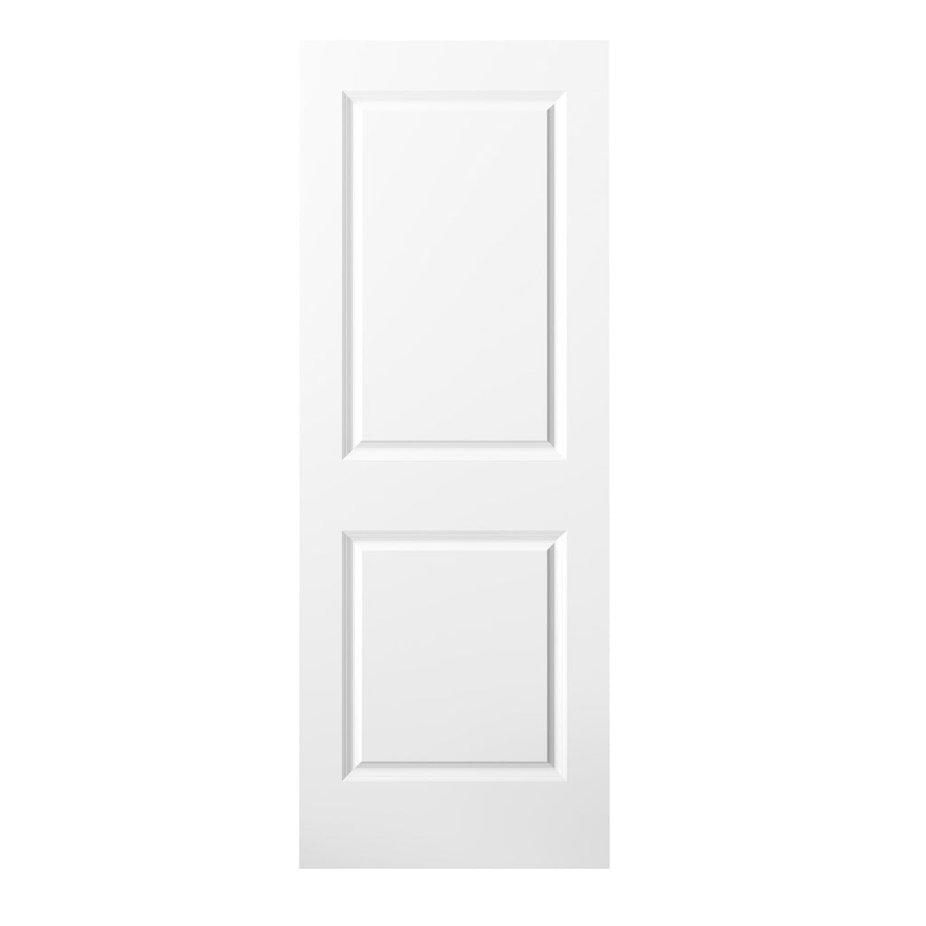 30"x80" Raised 2-Panel Square Smooth White Primed Interior Door Slab