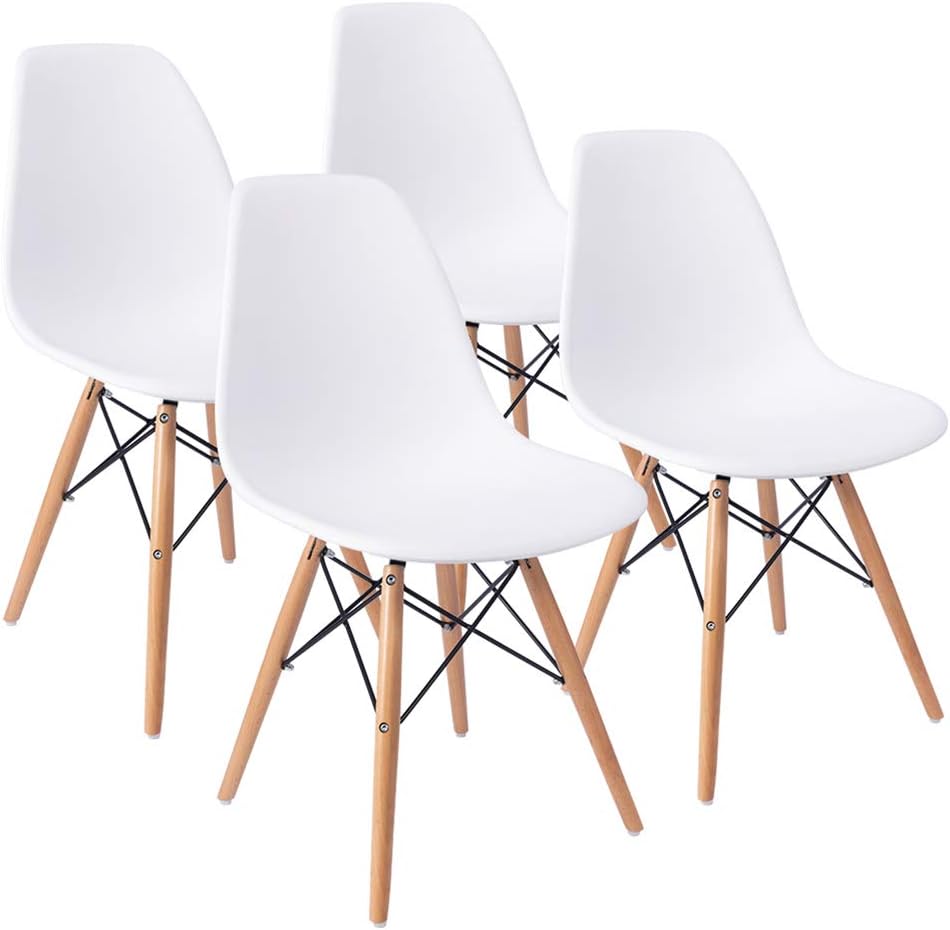 Modern Style Dining Chair Mid Century Modern DSW Chair, Shell Lounge Plastic Chair for Kitchen, Dining, Bedroom