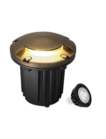Low Voltage Landscape Well Lights,(φ126 mm Brass Top Cover 1Pack