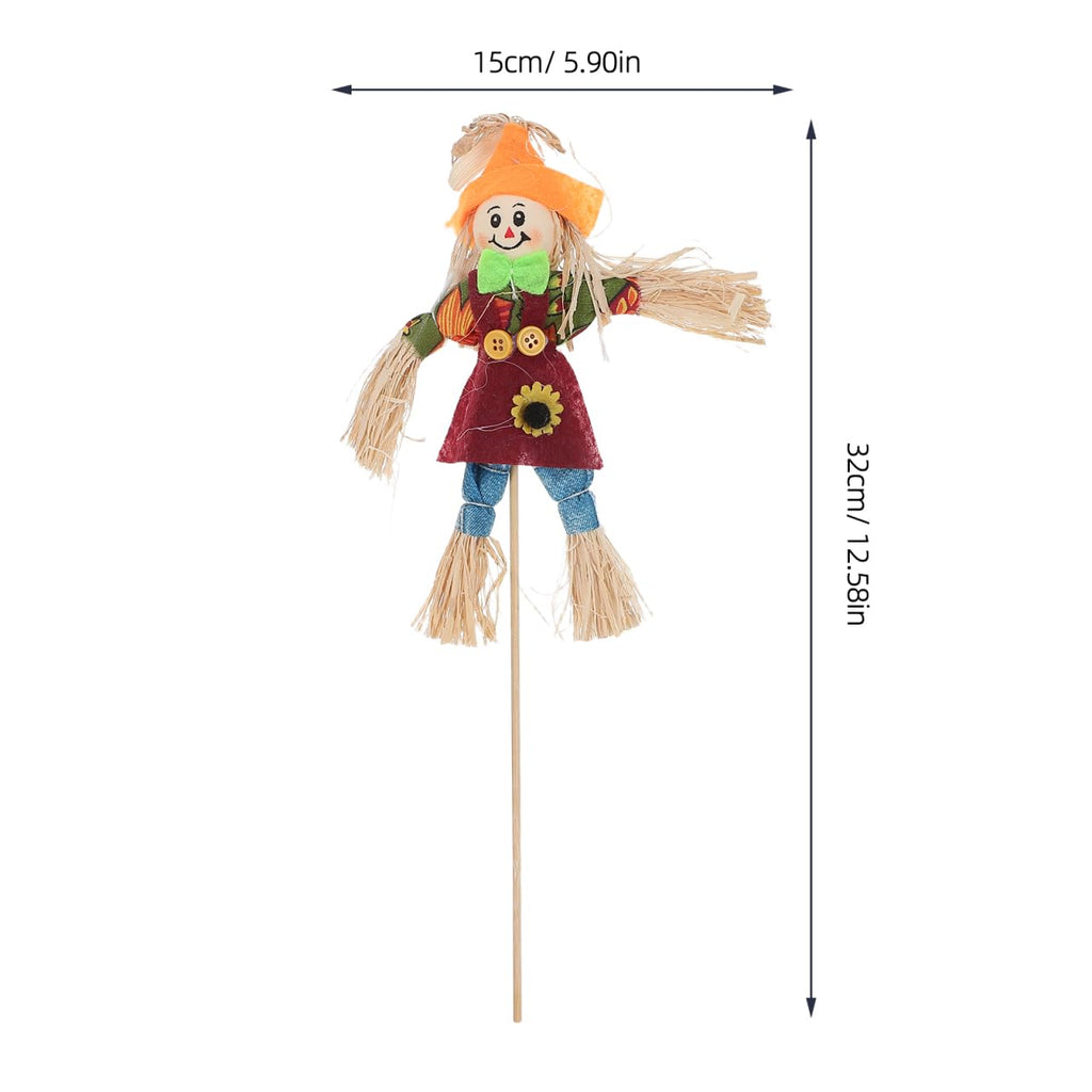 4 Pack Scarecrow Picks, 12.6 in Fall Scarecrow Decorations