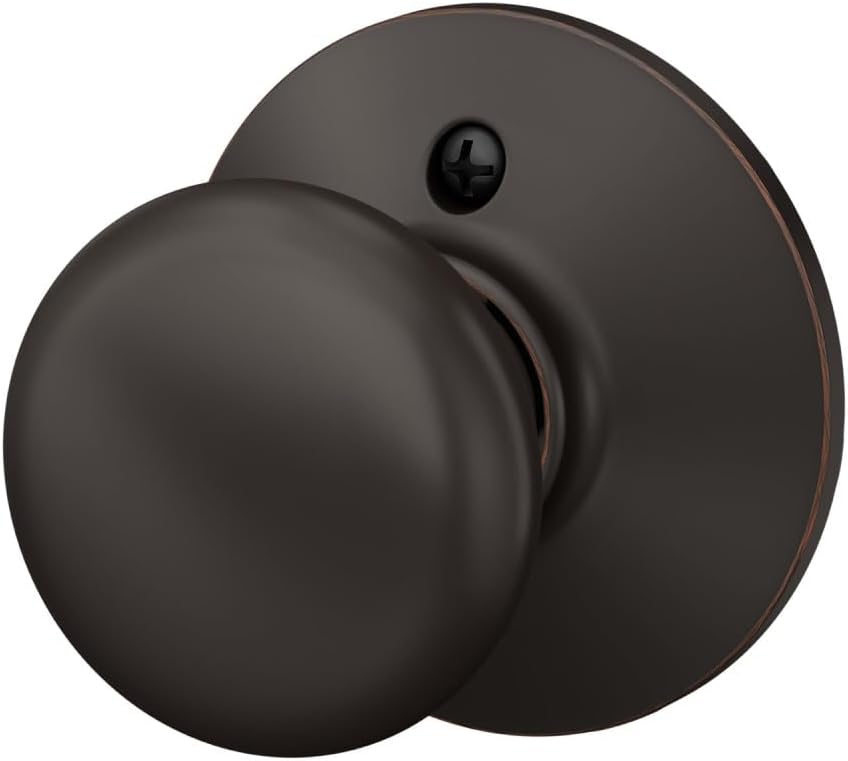 Plymouth Non-Turning Dummy Door Knob, Aged Bronze
