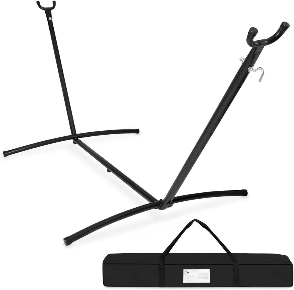 Portable Hammock Double Stand | No Hammock | Sturdy Steel Construction | 400lbs Max Load | Height Adjustable | Double