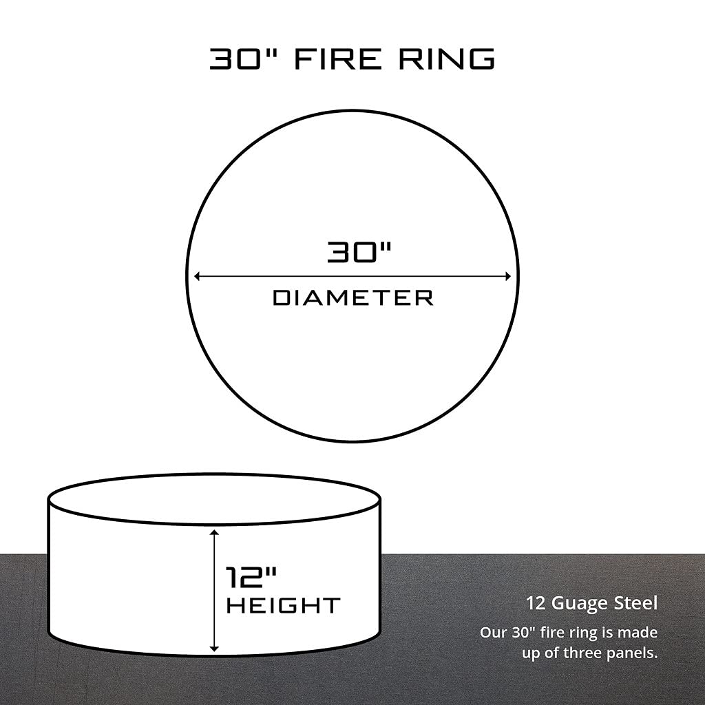 PD Metals Soaring Eagle Unpainted 12 in. Tall 30 in. Diameter Outdoor Fire Ring with Fire Poker - 30 x