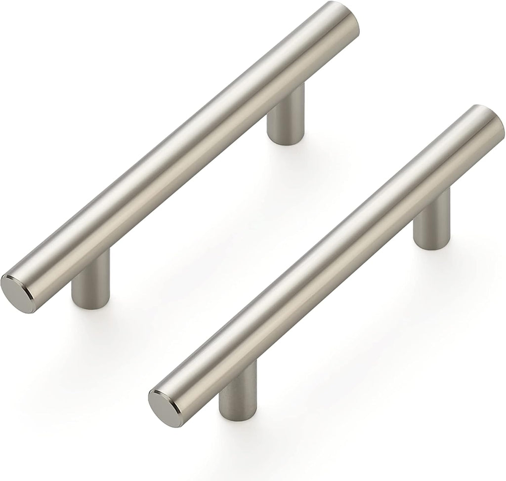 10 Pack 5'' Cabinet Pulls Brushed Nickel Stainless Steel Kitchen Drawer Pulls Cabinet Handles 3" Hole Center