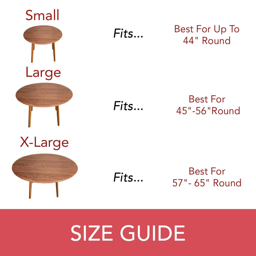 Deluxe Elastic Edged Flannel Backed Vinyl Fitted Table Cover - Woodgrain (Oak) Pattern - Large Round - Fits Tables up