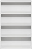 Basic Book Shelf, 4-Tier Bookcase with Open Shelf, Bookshelf, Cube Storage Organizer, 6 x 24 x 35, White