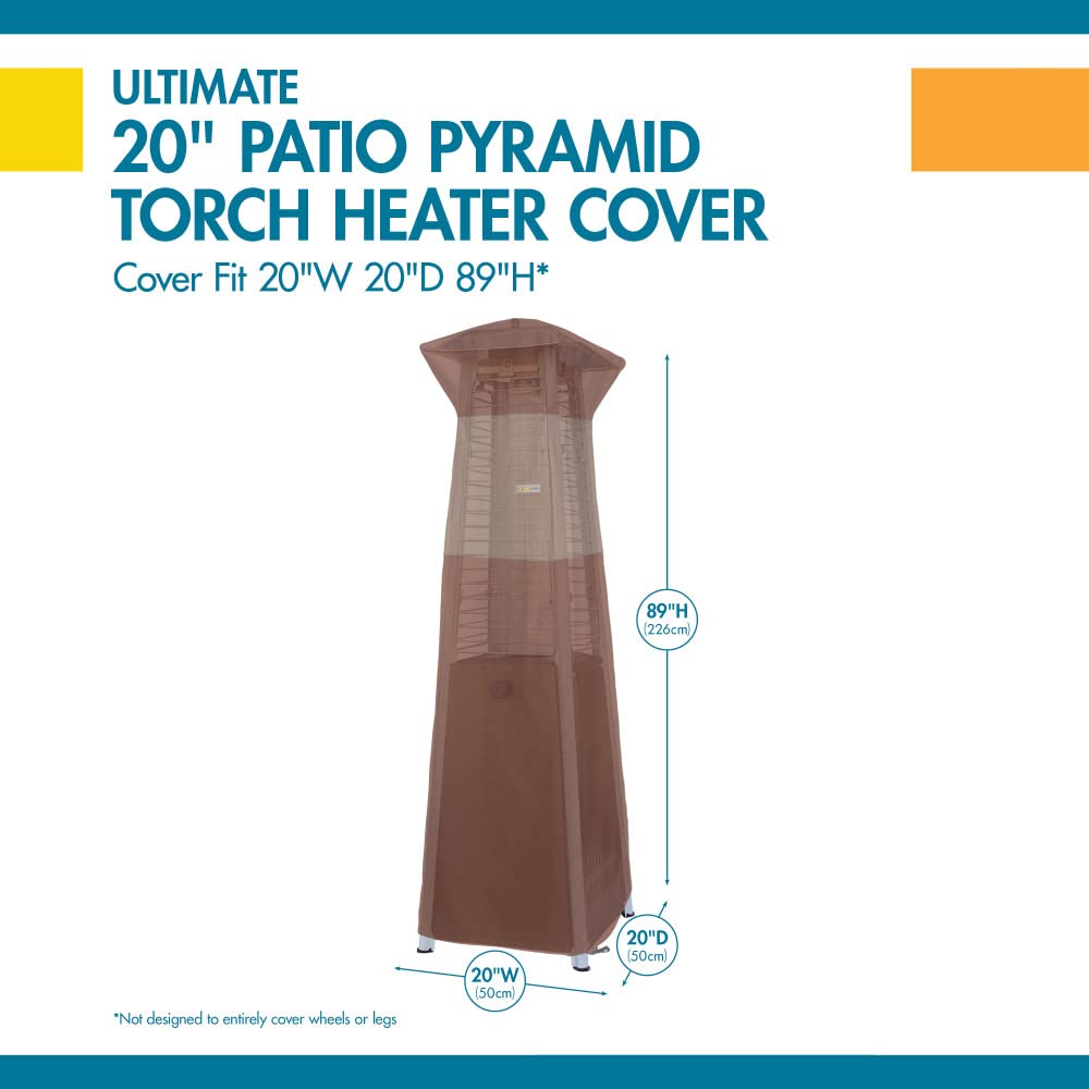 Ultimate Waterproof 21 Inch Patio Pyramid Torch Heater Cover, Outdoor Heater Cover