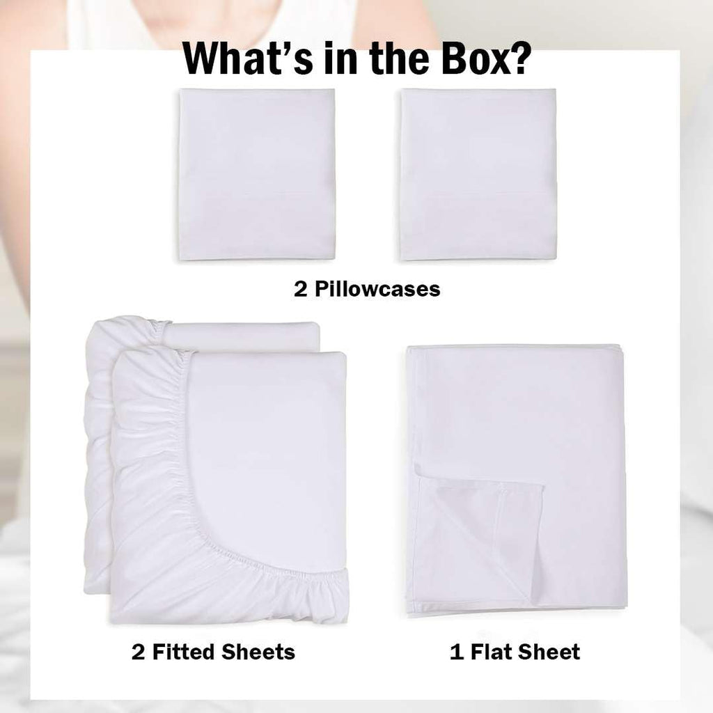 100% Egyptian Cotton Split California King Sheets Sets for Adjustable Bed 5 Piece, Fits Mattress Upto 16" Deep, Ultra