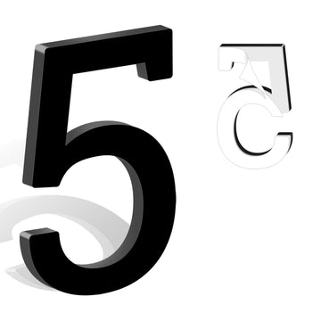 12" Acrylic House Numbers, Self-adhesive Mailbox Numbers for outside (5)