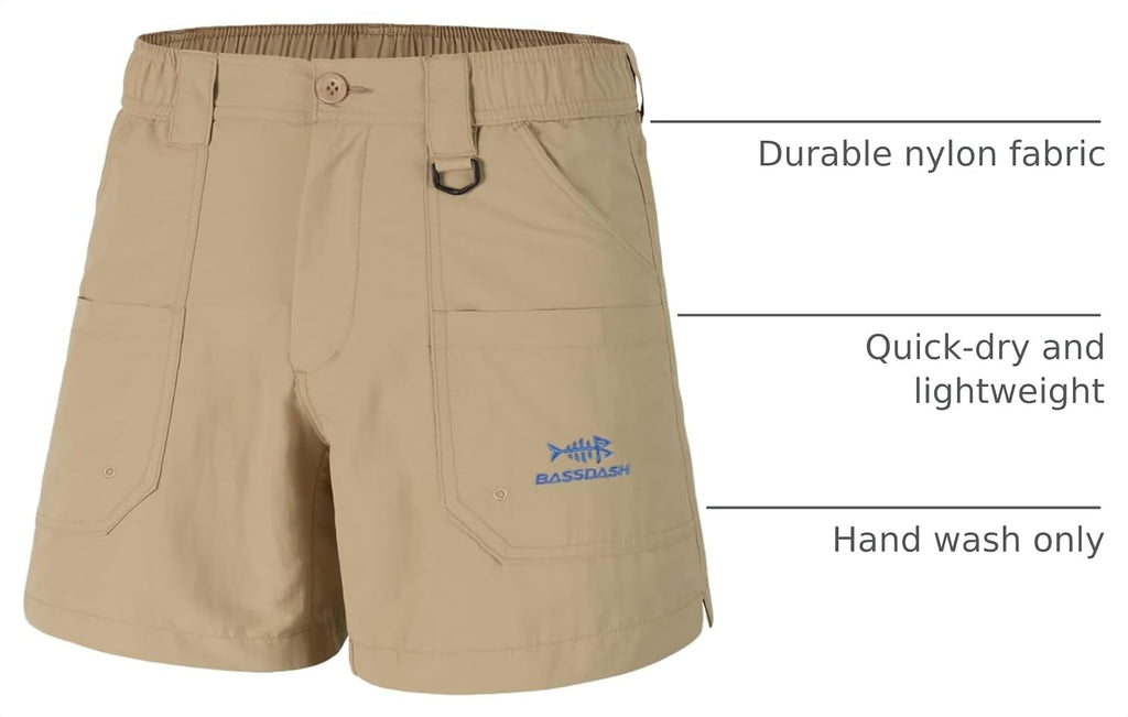 Youth 5" Fishing Shorts UPF 50+ Water Resistant Quick Dry Boys Girls Hiking Cargo Shorts with Pockets FP03Y