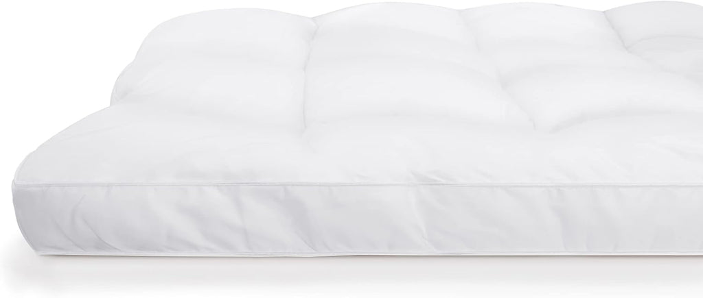Down Illusion Soft Hypoallergenic 2 inch Pillowtop Simple Fit Mattress Topper, Full, White | Plush two-inch pillowtop