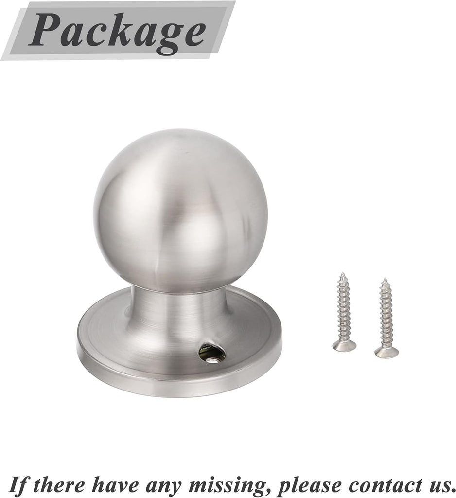 Dummy Door Knobs Brushed Nickel Single Inactive Ball Knobs Pack of 6