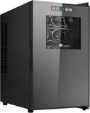 18 Bottle Wine Cooler, Freestanding Wine Fridge with Glass Door