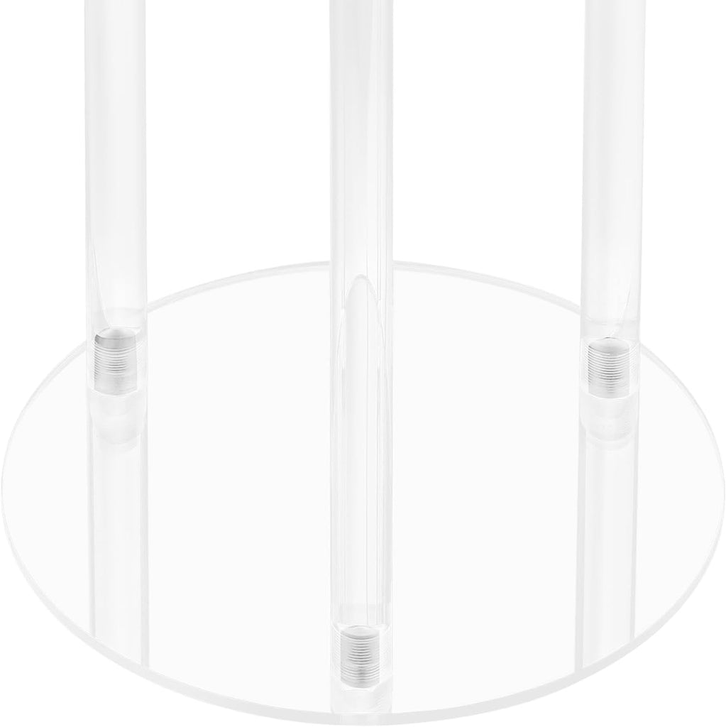 3 Arms Clear Acrylic Candlesticks Holder 6PCS 29.92" Tall Candelabra Candle Holder, Weddings, Receptions, Birthdays